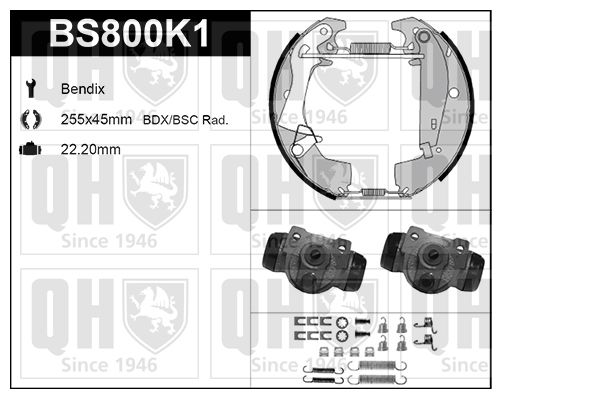 QUINTON HAZELL Piduriklotside komplekt BS800K1